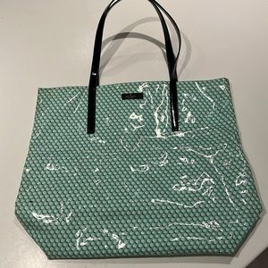 Kate Spade original green/white dots vinyl bag